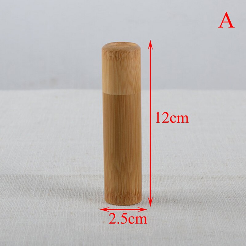 Naturligt bamburör för tandborste miljövänlig reseväska handgjord 21cm bambu tandborströr bärbar reseförpackning 1pc: A