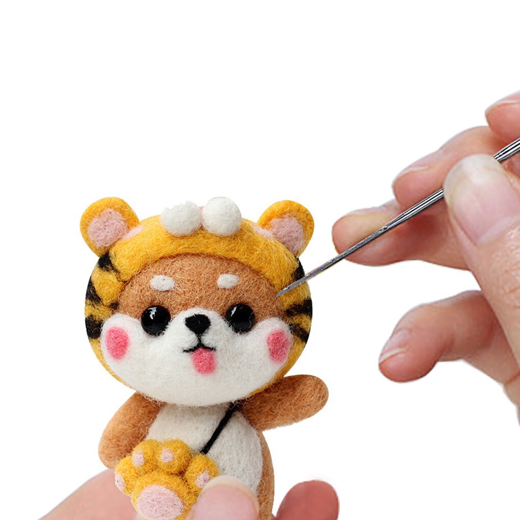 25 Colors Needle Felting Kit Wool Felt Tools Wool Roving For Felting Wool Needle Hand Spinning DIY Craft Making Ideal