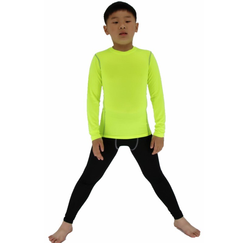 Kid's Casual Set Lange Mouw Ondergoed Compressie Strakke Top & Bottom Zacht Ademend Base Layer Lange Onderbroek Lichtgewicht