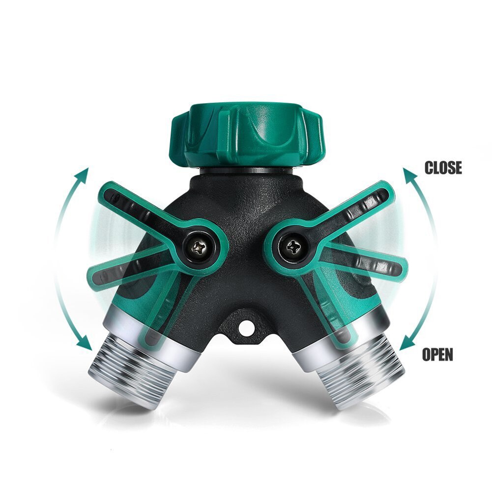 2 Way Y Shape Hose Connector Garden Splitter Comfortable Plastic Grip Faucet Garden Water Connectors