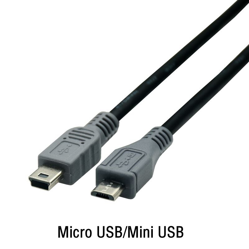 Micro Mini USB Cable 5Pin Male to Male Right Angled 90 degree USB 3.1 Type C OTG Data Adapter Converter Charging Cable 25cm 0.5m: Mini-Micro USB / 0.5m