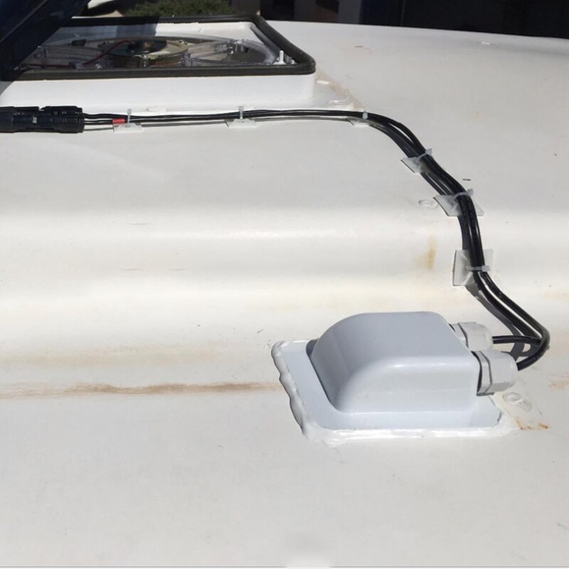 1 pcs cable entry gland ABS Material Waterproof solar junction Box connector for Solar Panel Double Cable for Roof Installation