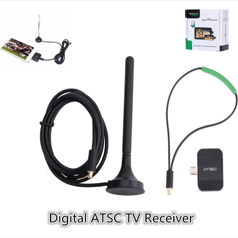 Digital Analog Micro USB OTG Terrestrial ATSC TV Tuner Receiver Watch OTA Live Channel TV On Android Phone / Pad Tablet App