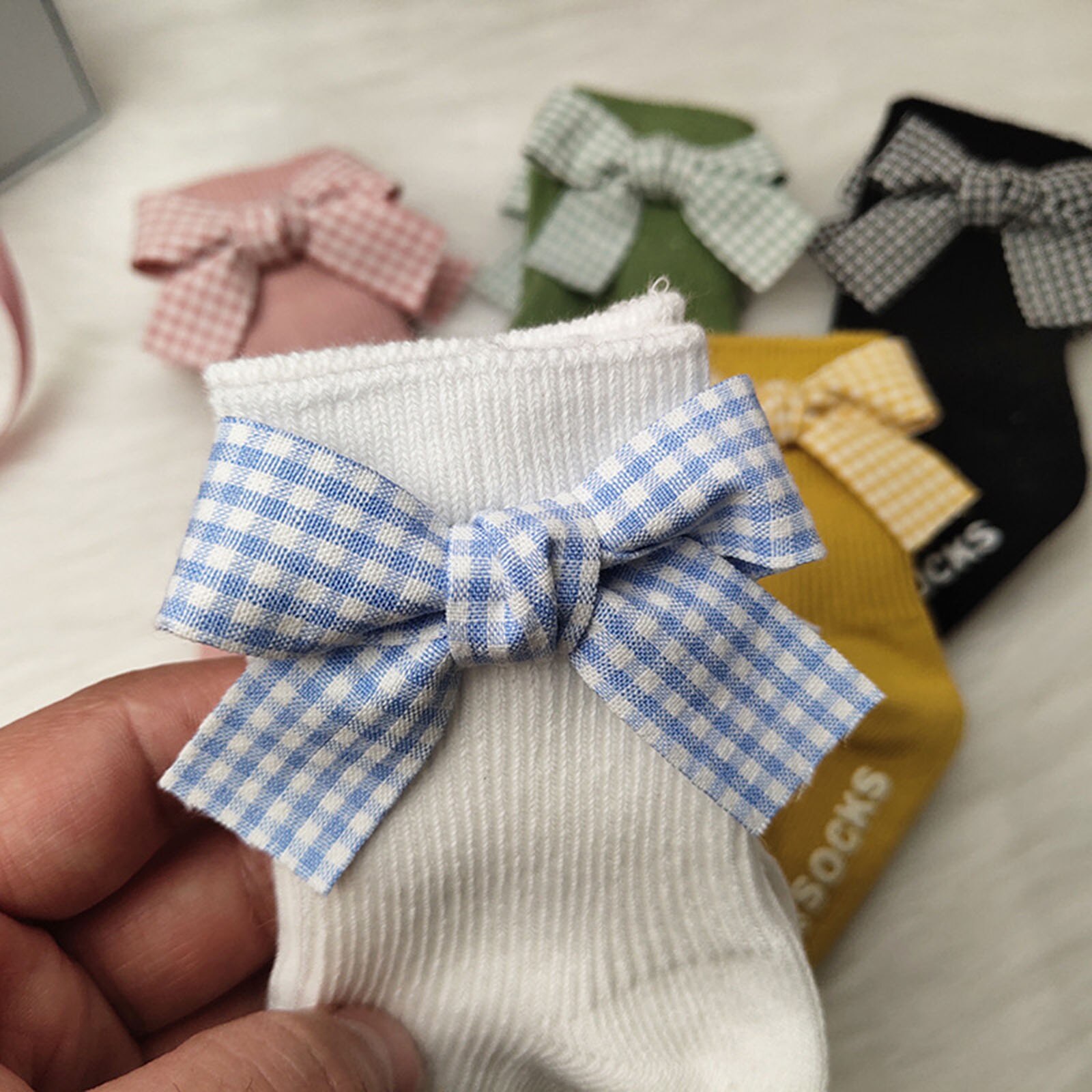 Baby Baby Meisje Kant Prinses Sokken Geribbelde Gebreide Effen Kleur Anti-Slip Medium Buis Sokken Kid Turn Manchet Ruche floor Kousen