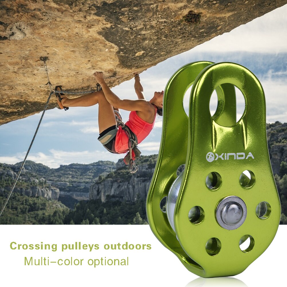 20kn Rock Climbing Pulley Outdoor Survival Mountaineering Hiking Lifting Rope Belt Lifting Sling Accessories