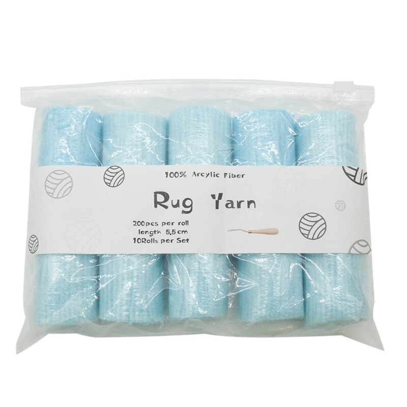 10 Rolls Pre-Cut Latch Hook Yarn Threads for Making Pillowcases Blanket Rug DIY: 9