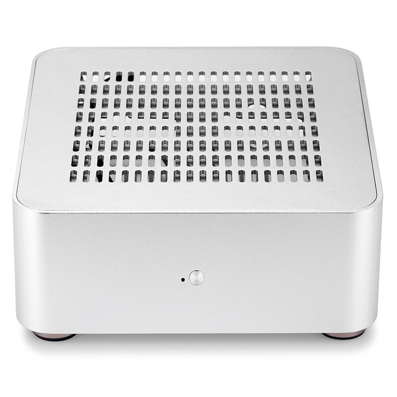 L80s computerbehuizingen aluminium behuizing desktop mainframe met usb 3.0 poort hol voor game behuizing diy mini pc itx behuizing zilver