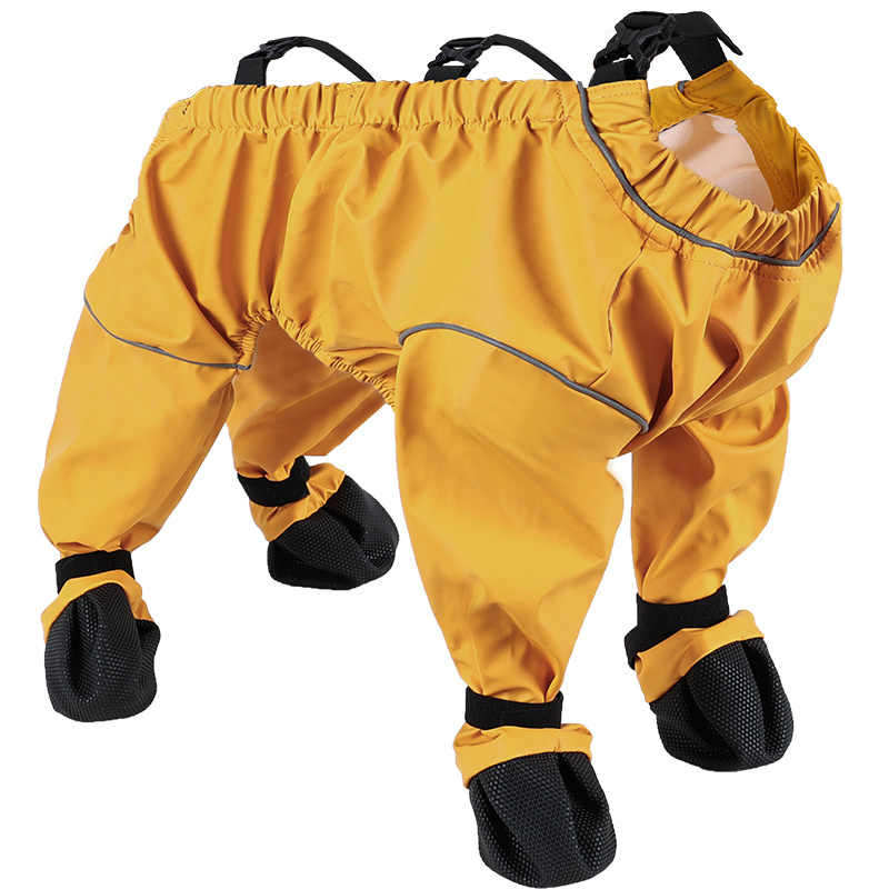Wasserdichte Hundeschuhe, gehen-Gamaschen, rutschfeste Hosenträgerstiefel für kleine und mittelgroße Hunde, Schlauch, Pfotenschutz für Teddy Terrier Bichon: S / Gelb