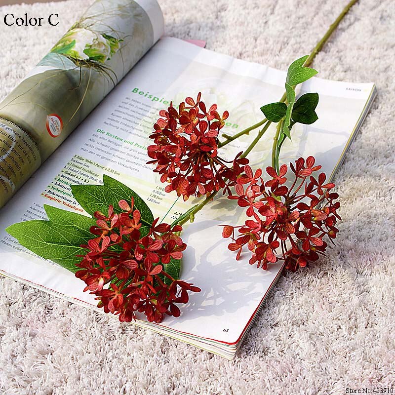 Isländsk lila blomma boll gren siden konstgjord blomma fleur artificielles för hem bröllop dekoration fotografering flores: C