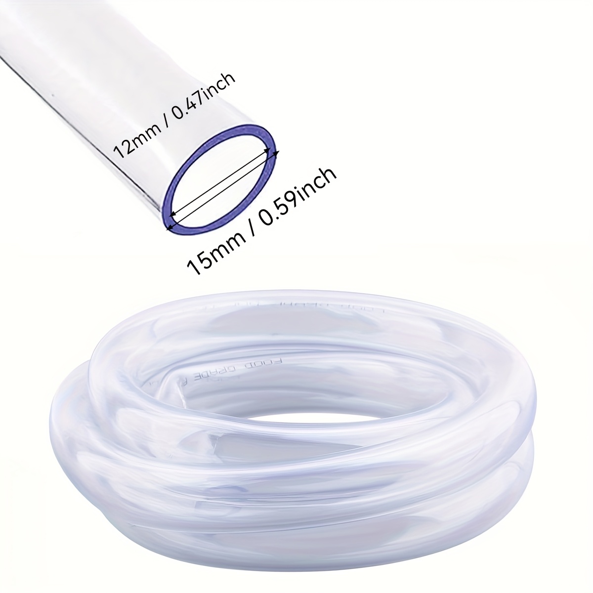 Transparante buis/slang; essentieel voor thuisgebruik; pijpleidingbenodigdheden; PVC-slang.: Black