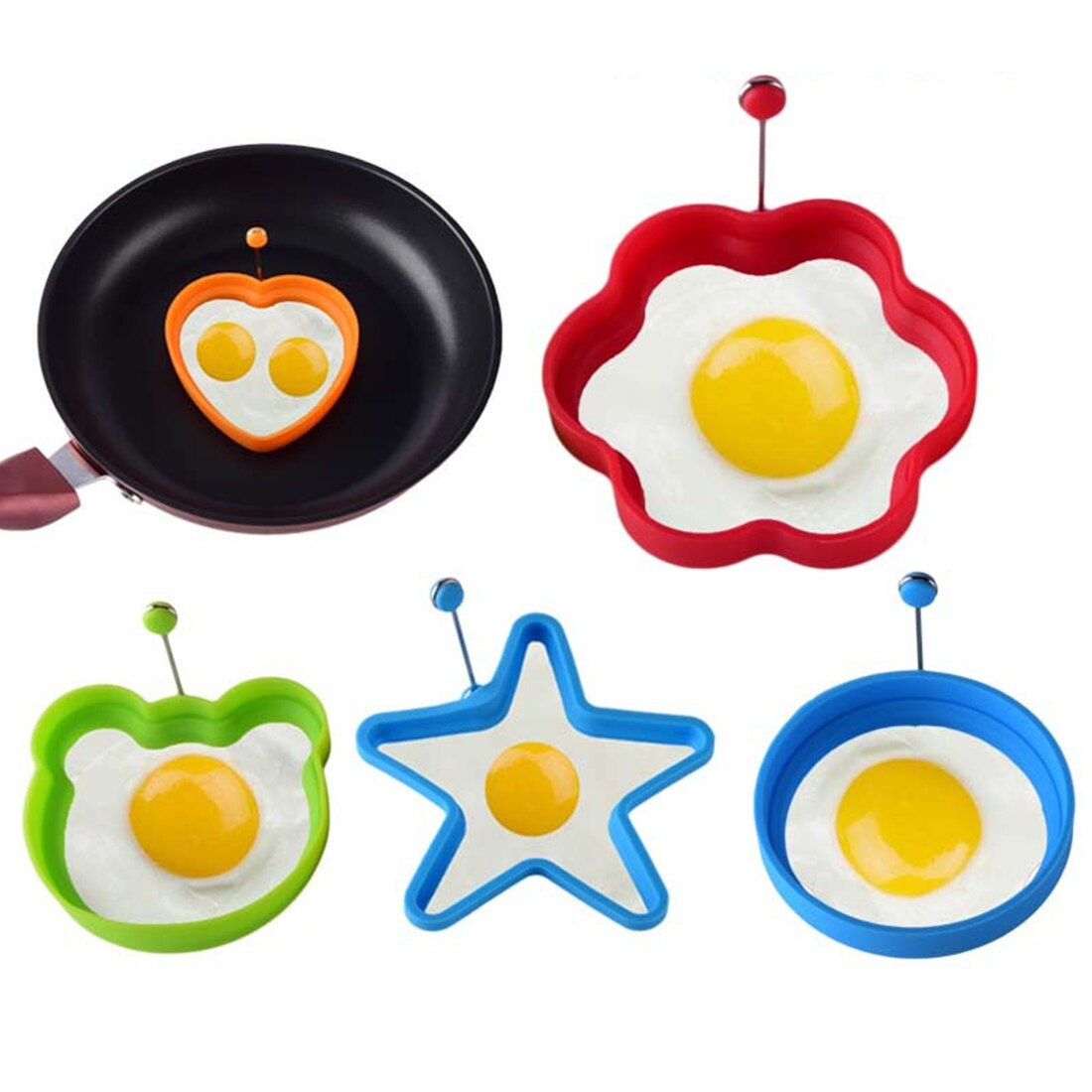 silicone multifunctionele eivorm ontbijt machine omelet mold pancake mold kinderen DIY koken gereedschap ei kookpan