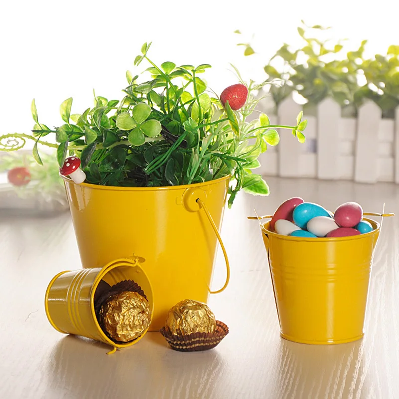Hängande blomkruka i järn, metall, planteringshink, blomkruka, tunna, balkong, mini, förvaringskorg, heminredning, prydnadsföremål