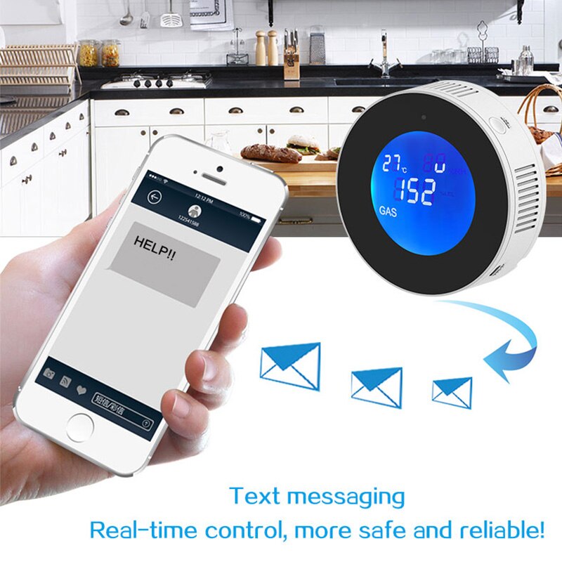 Fuers Tuya Smart Wifi Natural Gas Sensor Met Tempe Vicedeal