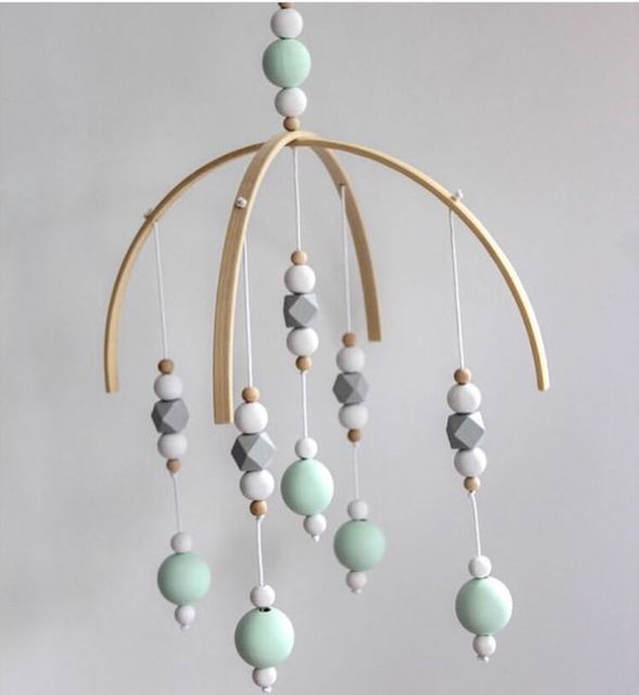 52 Cm * 32 Cm Diy Macaron Kleur Houten Bal Decor Banner Babykamer Decoratie Beddengoed Bumpers Kids Party Ballen kids Girls Room Decor