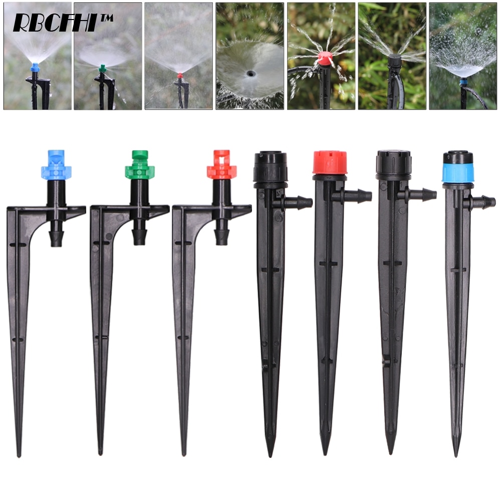 15Stck 90/180/360 ° Gärten Einstellbar Tropf Bewässerung Sprinkler Beschlagen Düsen auf 13CM Einatz Tropf Einsetzen Boden Spritzgerät