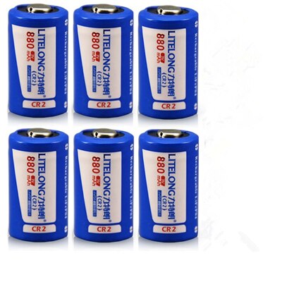 Original high power 880mah Cr2 3V LiFePO4 rechargeable lithium battery rangefinder camera battery: 6pcs battery
