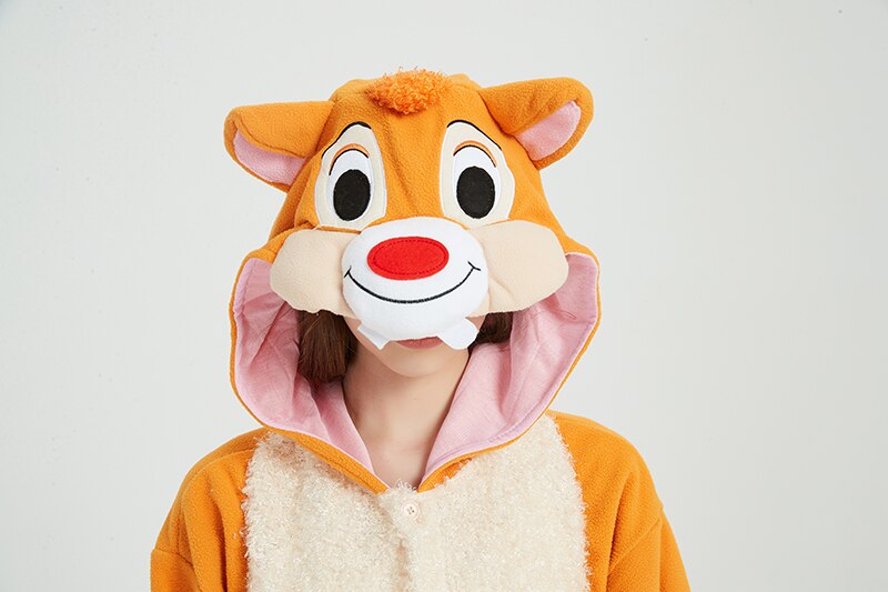 HKSNG Unisex Adult Animal Chipmunk Onesie Kigurumi Brown Squirrel Costumes Pajamas Christmas