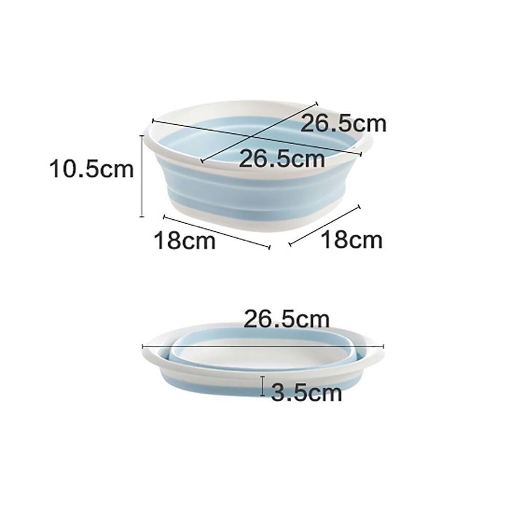 1pc Bathroom Foldable Wash Basin Portable Sink Foot Bucket Washbasin Plastic Folding Foot Basin Save Space Eco-Friendly: Blue S