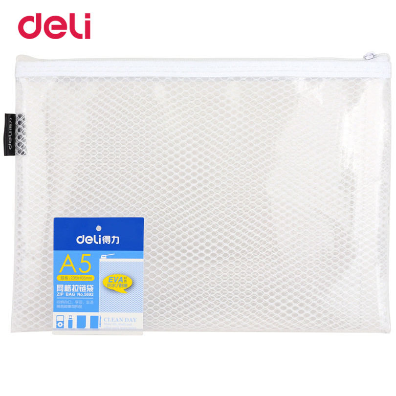 Deli Practical Presentation Folder Statioenry White Waterproof For School Supplies A5 Papel In Point Gridding File Folder