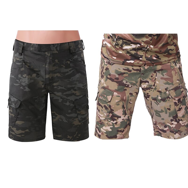 Topoutdoor camouflage mænds sommer vandreshorts multi-lomme sports cykel trænings værktøj shorts