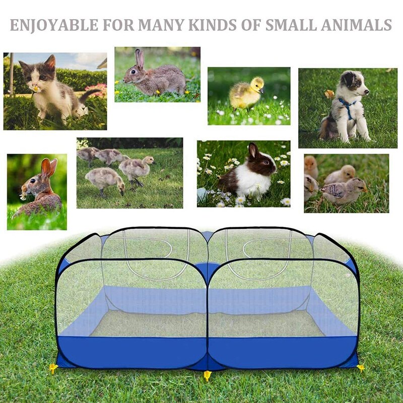 Portable Chicken Run Coop,Chicken Pen for Small Animals Outdoor Pet Enclosure