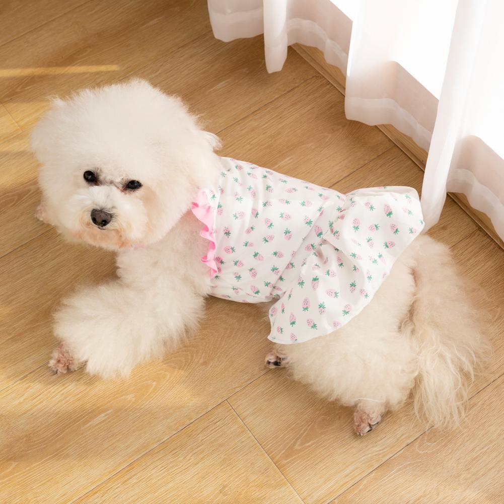 Beautiful Dog Dress Ruffles Type Delicate Stitching Attractive Cute Female Dog Princess Dress