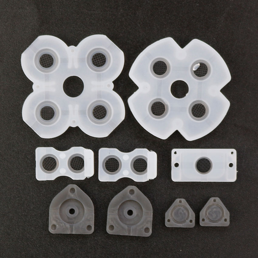 Cltgxdd 1 Set Game Console Reparatie Onderdelen Geleidende Siliconen Pads Voor Gb Gba Sp Gbc Ndsl Ps4 3ds Ps3 Xbox 360 Ndsi Soft Pads: Black