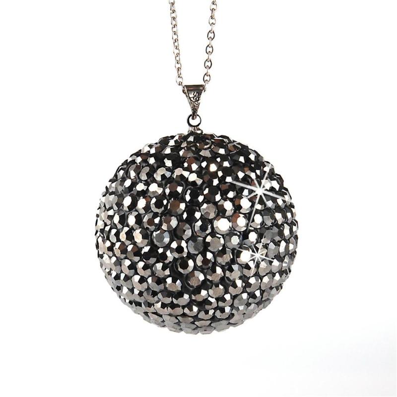 Bil anheng metallkjede rhinestone ball full kjedelig originalitet kul sjarm bakspeil hengende ornamenter