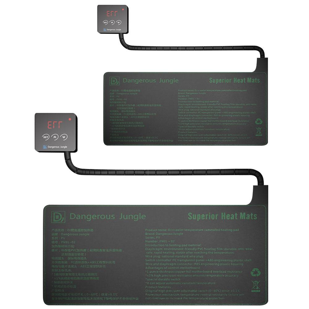 Almohadillas de calefacción para reptiles, calentador de temperatura ajustable para mascotas, 45w/25w, para terrario, resistente al agua