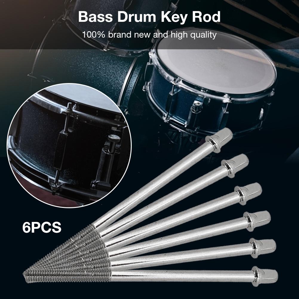 6 stks/set Standaard 110mm Bass Drum Sleutel Staaf Slaginstrumenten Onderdelen & Accessoires