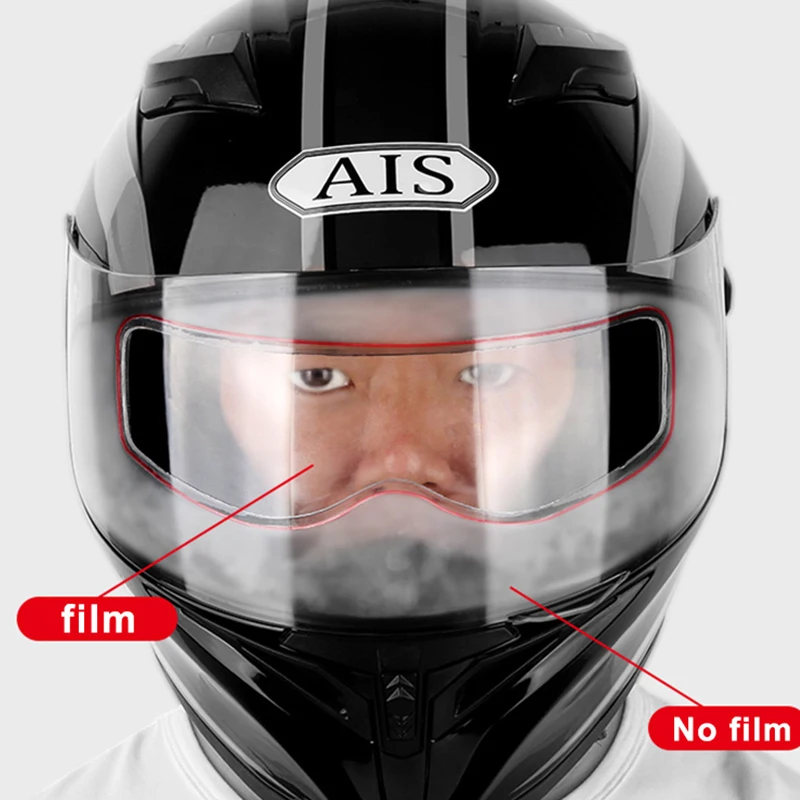 Película Universal a prueba de lluvia para casco de motocicleta, pegatina de revestimiento Nano duradera para conducción de seguridad, película antiniebla, accesorios para cascos de motocicleta