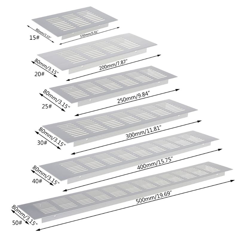 Aluminiumlegering luftventil perforerad plåt ventilationsgaller
