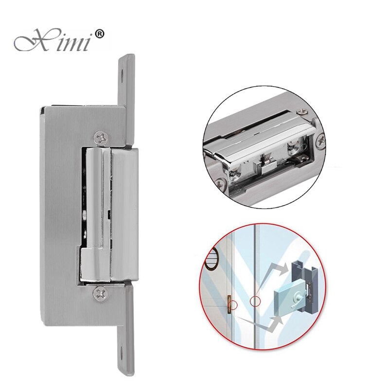 Electric Strike Door Lock Adjustable Electric Strike Locks Durable Lock Tongue Access Control Locks Double Unlock Mode