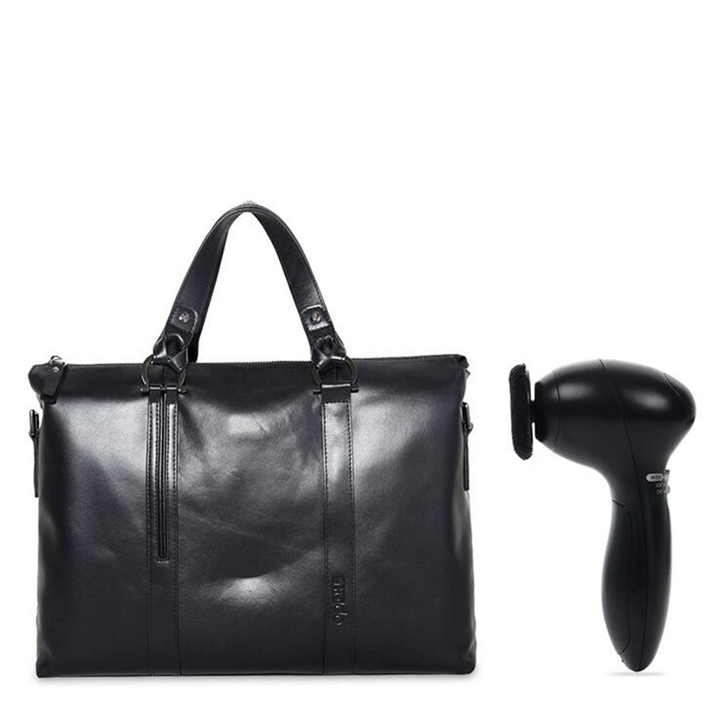 Cepillo para zapatos eléctrico Shine pulidor de zapatos Kit de limpieza automático manual para bolsos de cuero ropa 5AA batería negra