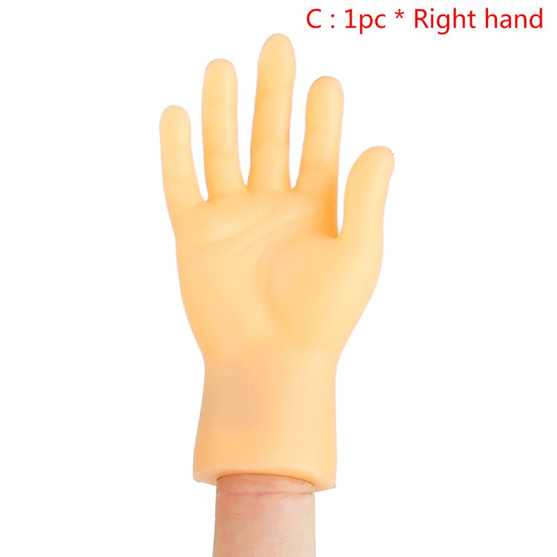 Guantes de dedo pequeño de juguete de masaje, mano humana falsa para gato, accesorios de broma: C