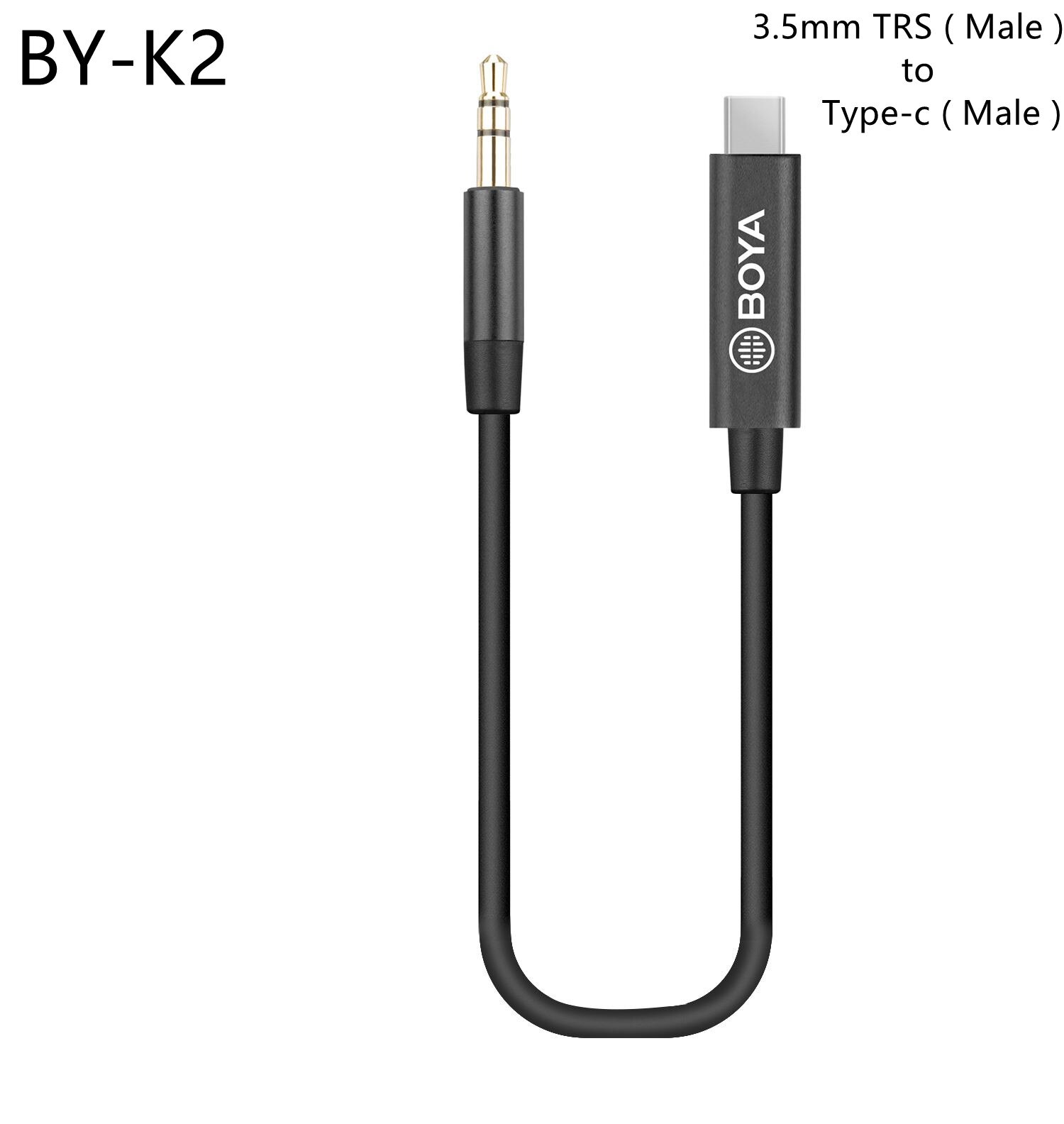 BOYA – câble adaptateur de Microphone, BY-K1-K9 mm TRS vers Lightning/type-c, Audio pour téléphone Apple Android, accessoires de ligne de données 3.5m, 0.1: BY-K2