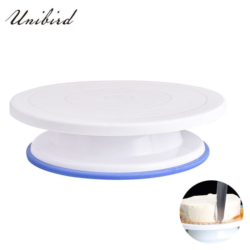 Unibird 10 Inch Plastic Taart Draaitafel Thuis Diy Cake Maken Tool Roterende Fondant Stand Gebak Bakken Draaitafel