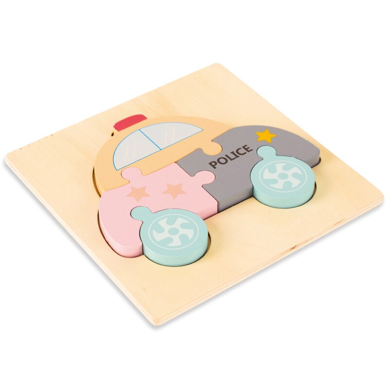 1 sztuk drewniane Puzzle 3D zabawka dla dziecka Cartoon zwierząt/ruchu Puzzle edukacyjne kolorowa zabawka poznanie dziecko zabawki edukacyjne dla dzieci: Pomarańczowy