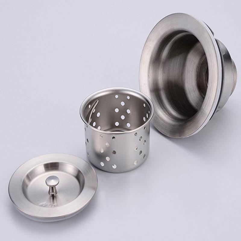 Bouchon de filtre d'évier de cuisine en acier, collecteur de déchets, accessoires de cheveux, bouchons de salle de bains X4T0