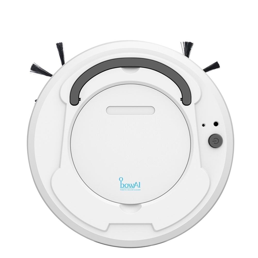 1800Pa 3-in-1 Automatic Smart Robot Vacuum Cleaner USB Rechargeable Multifunctional Dry Wet Sweeping Robot Household Appliance: White