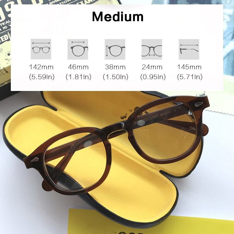 Luxe Johnny Depp Acetaat Brilmontuur Mannen Vrouwen Vintage Bril Optische Recept Bijziendheid Brillen Frame Brillen: 10