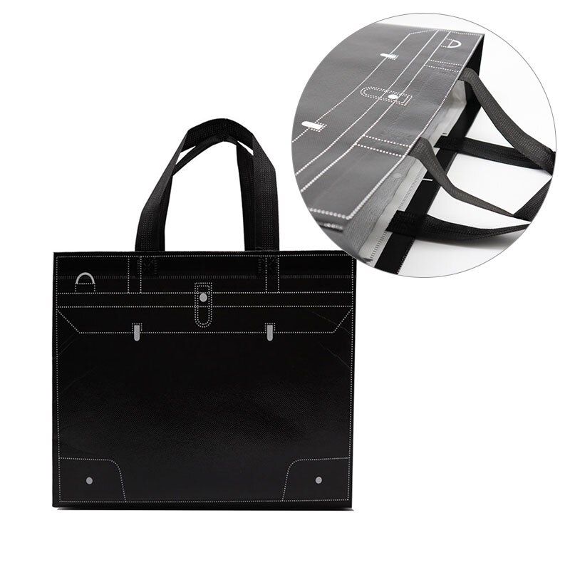 Non-woven Fabric Shopping Bag Foldable Eco Large Reusable Shopping Handbag Waterproof Clothing Packaging Bags