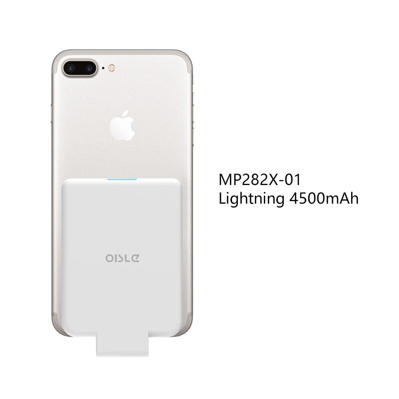 Wireless Power Bank Slim External Backup Battery Charger For iPhone 8/ Samsung S6/One plus 5/HTC Built in Qi receiver Power Case: MP282X-01 WHITE