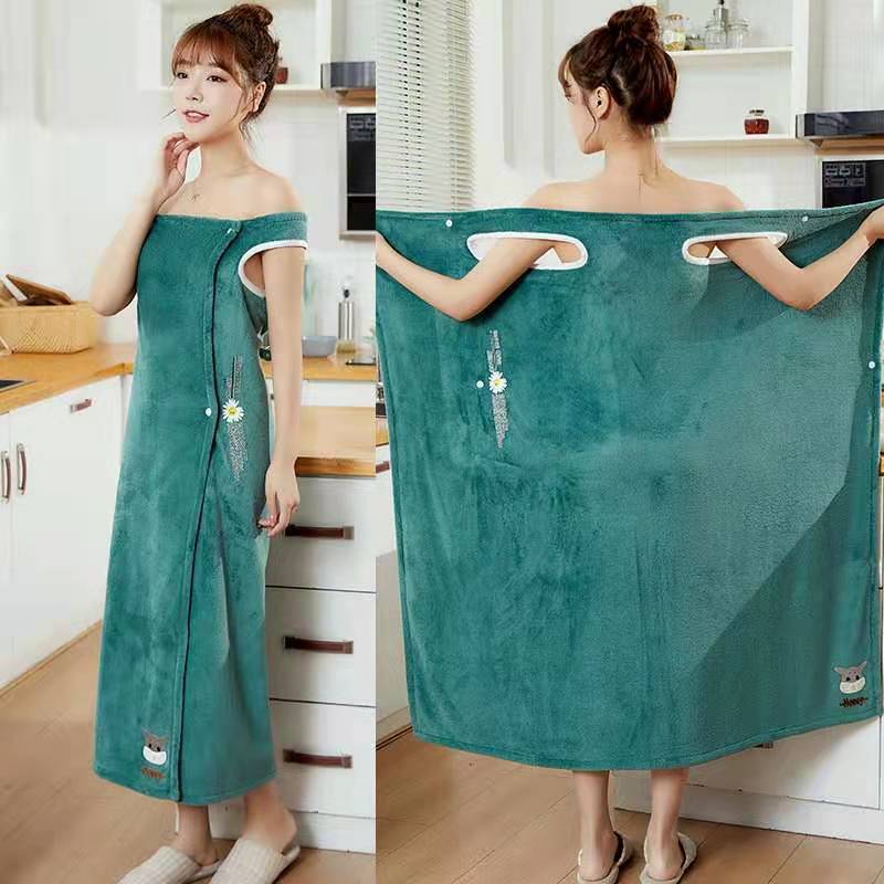 Shower Female Soft Bath Bath And Sauna Towels Bathroom Wearable Microfiber Bathrobe Woman Towel For Adults For Home Textiles