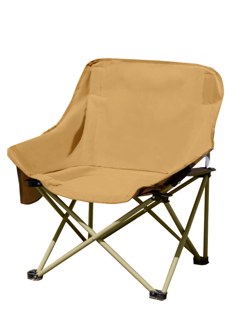 Silla portátil con forma de luna para acampar, silla plegable para exteriores, ultraligera, portátil, con bolsa de transporte, 1 ud.
