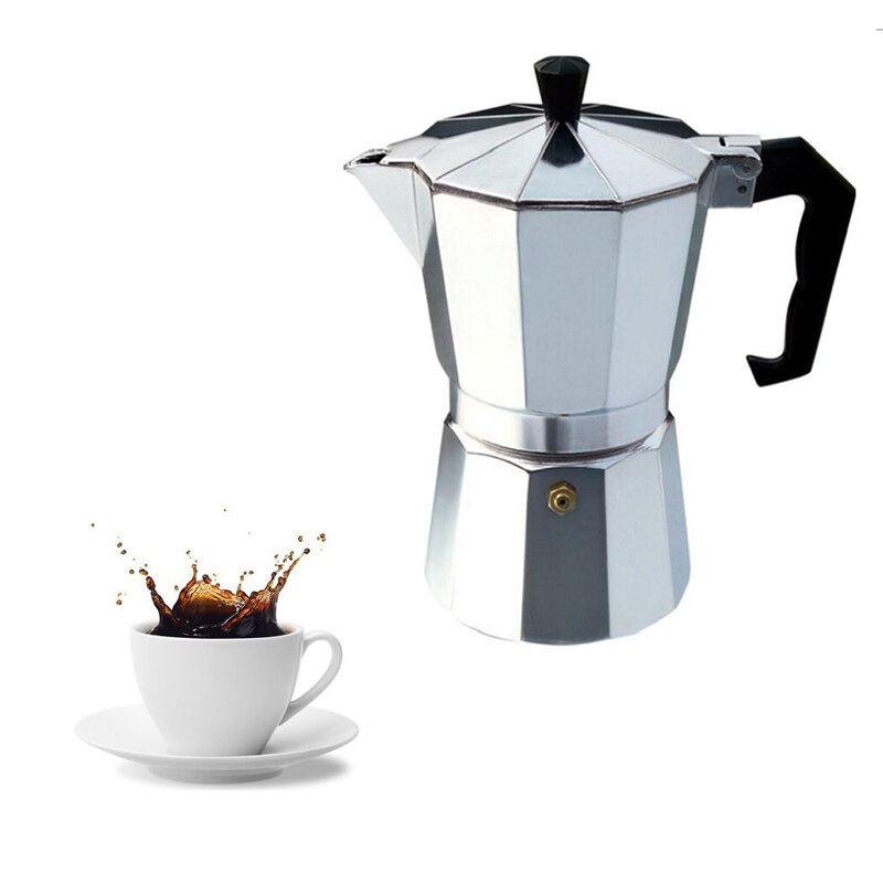 Cafetera italiana mocha, cafetera de 9 tazas, 12 tazas, cafetera de horno de aluminio, utensilios de cocina, electrodomésticos de despensa