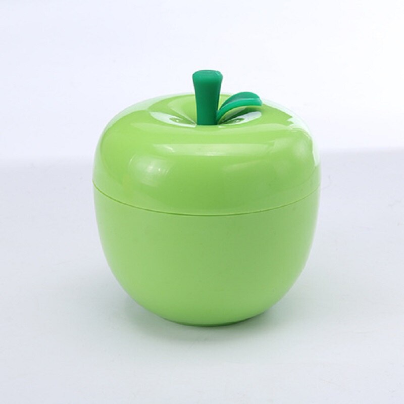 10 Stuks Fruit Vork Fruit Mini Plastic Kids Fruit Stok Apple Doos Menselijk Vormige Lachend Gezicht Voedsel Lunchbox Accessoires: green