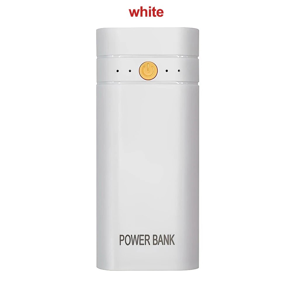 5V 2A 2*18650 Batterijlader Draagbare Powerbank Kit DIY Snelladen - Powerbank Behuizing USB Type-C Powerbank Oplaaddoos: WIT