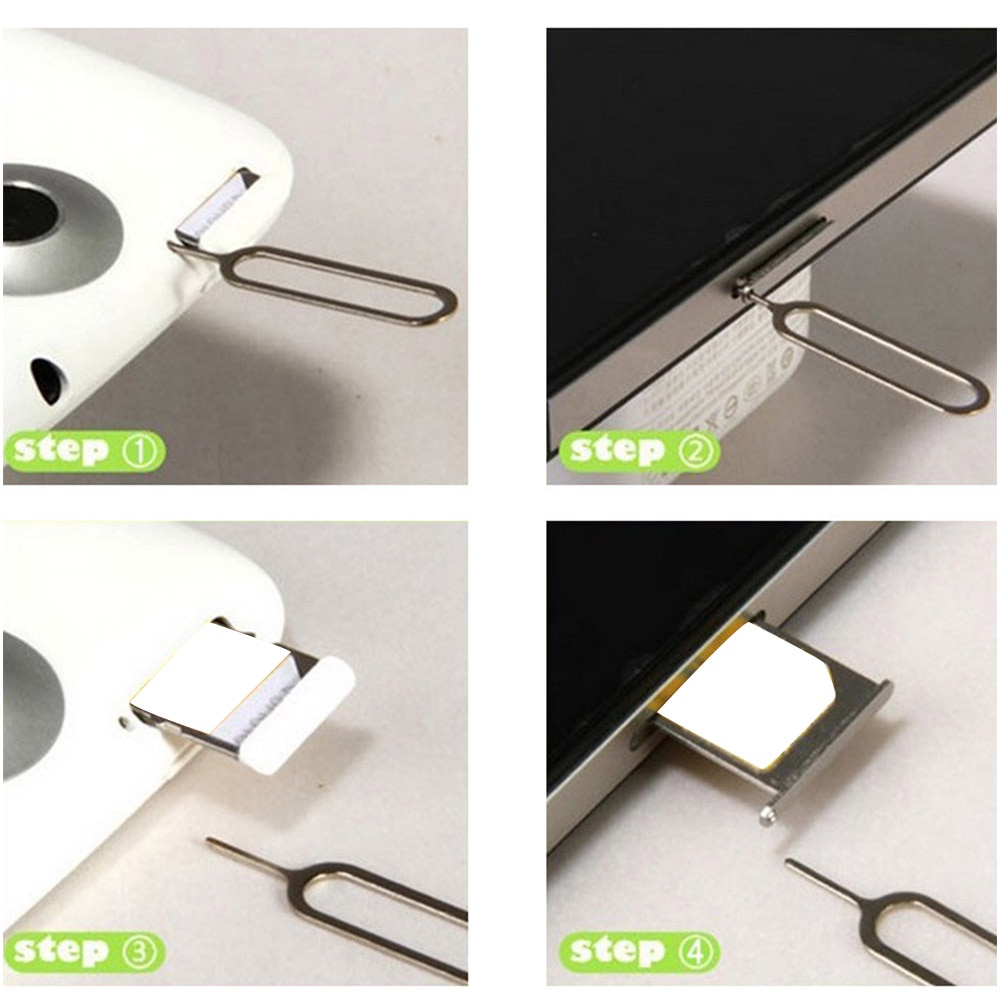 10Pcs Telefoon Eject Pin Sim-kaart Eject Pin Key Tool Naald Sim Card Tray Holder Eject Pin Voor IPhone7 6 5 Voor Xiaomi3