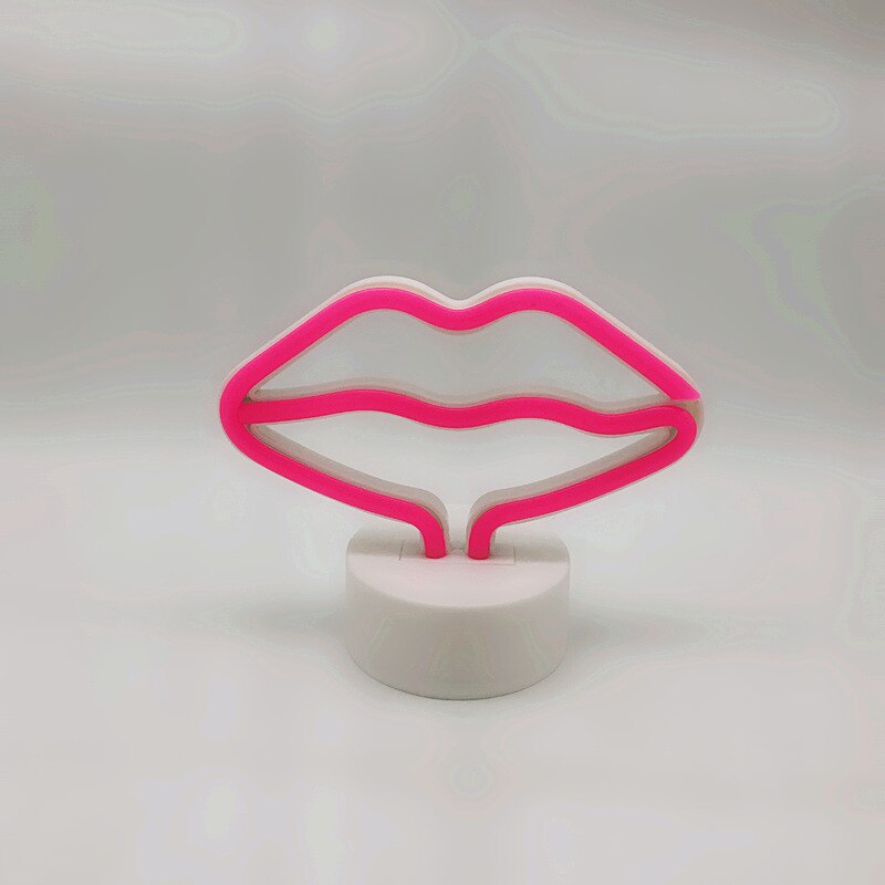 Led Lips Neon Lamp Standing Lip Neon Sign Light Night Lighting Light Atmosphere Lamps For Home Decorations Christmas